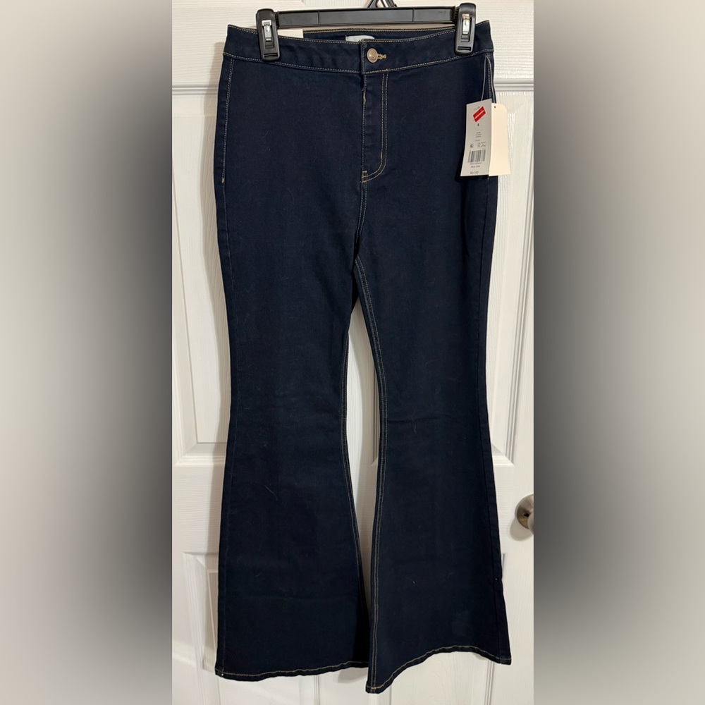True Craft Indigo Denim  Flare Leg Pants